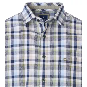 Chemise à carreaux marine bleu vert manches courtes-4XL