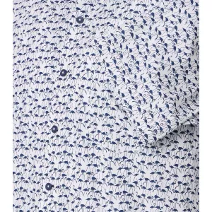 Chemise blanche imprimée flamingo manches courtes-3XL