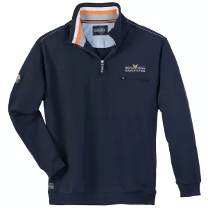 Sweat Troyer Navigator bleu nuit esprit marin