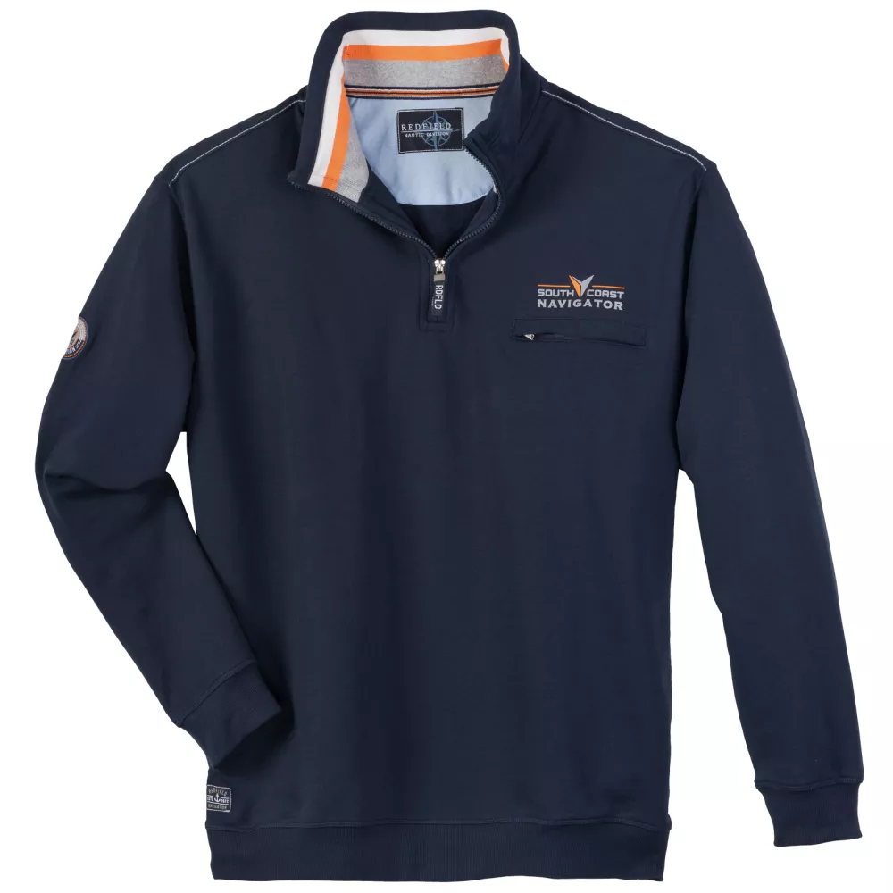 Sweat Troyer Navigator bleu nuit esprit marin-5XL