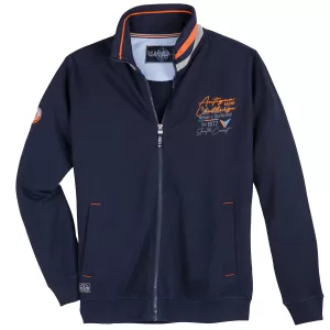 Veste sweat zippée bleu nuit esprit marin chic