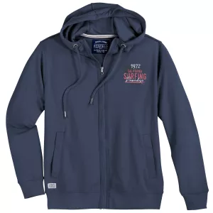 Veste à capuche bleu denim foncé style surf urbain