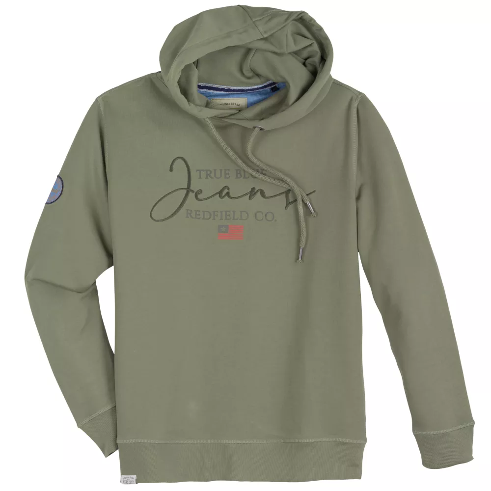 Sweat à capuche Jeans vert olive look urbain-5XL
