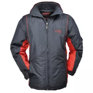 Blouson hiver Parka avec capuche Marine et Rouge-3XL