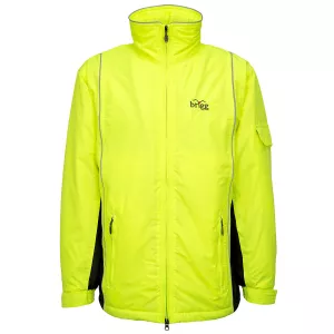 Blouson hiver Parka avec capuche Jaune Fluo et Gris foncé-7XL
