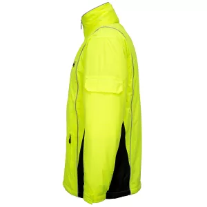 Blouson hiver Parka avec capuche Jaune Fluo et Gris foncé-3XL