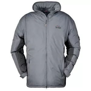 Blouson hiver Parka avec capuche gris foncé et noir-10XL