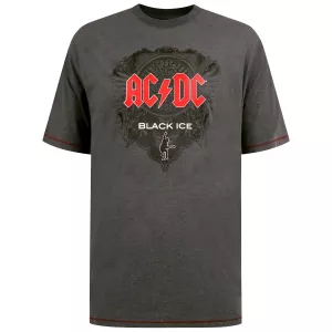 T-shirt ACDC Black Ice Mélange de gris foncé-8XL