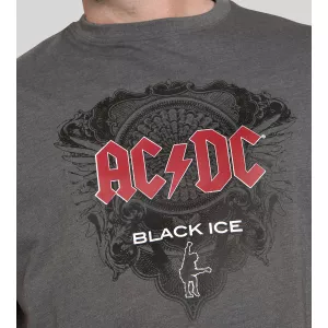 T-shirt ACDC Black Ice Mélange de gris foncé-5XL
