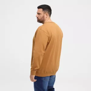 Sweatshirt motif nature Jaune ocre North Latitude-8XL