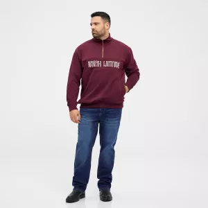 Sweatshirt col montant bordeaux North Latitude-8XL