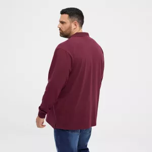 Polo manches longues Superflex bordeaux-4XL