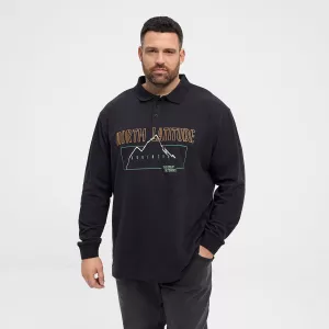 Polo manches longues Superflex noir-7XL