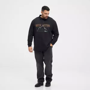 Polo manches longues Superflex noir-8XL