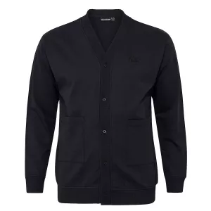 Gilet noir avec boutons et poches-5XL