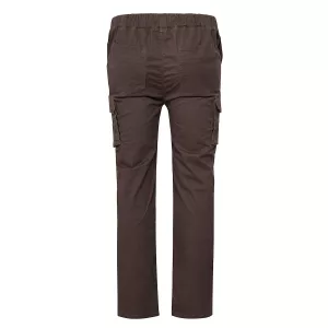 Pantalon cargo taille élastique brun foncé-3XL