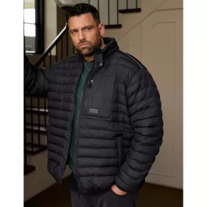 Doudoune noire légère avec col montant-6XL