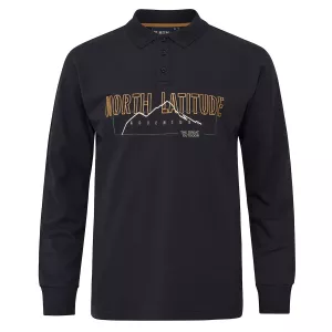 Polo manches longues Superflex noir-XLT