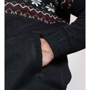 Pull col zippé D555 Edinson bleu marine-5XL