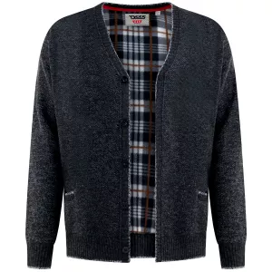 Gilet boutonné D555 Guy Mélange de gris foncé