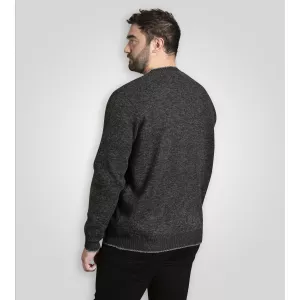 Gilet boutonné D555 Guy Mélange de gris foncé-4XL