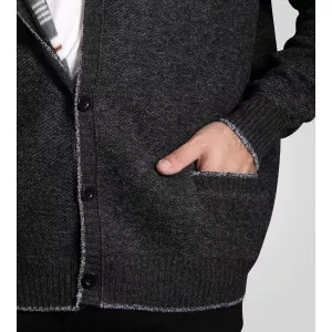 Gilet boutonné D555 Guy Mélange de gris foncé-4XL