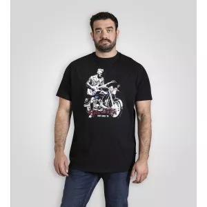 T-shirt D555 Derby imprimé moto bleu nuit-6XL