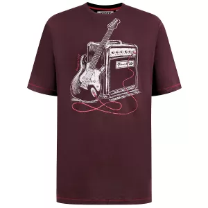 T-shirt guitare D555 Barnsley Mélange de bordeaux