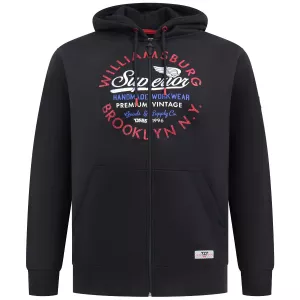Sweat à capuche zippé D555 Southampton noir-3XL