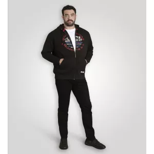 Sweat à capuche zippé D555 Southampton noir-5XL