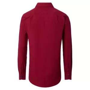 Chemise twill confort Rouge Cactus à détails carreaux-5XL