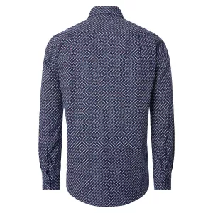 Chemise à motifs marine et rouge manches longues-2XL