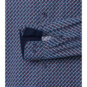 Chemise à motifs marine et rouge manches longues-2XL