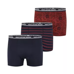 Pack de 3 Boxers assortis  marine / bordeaux-8XL
