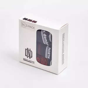 Pack de 3 Boxers assortis  marine / bordeaux-3XL