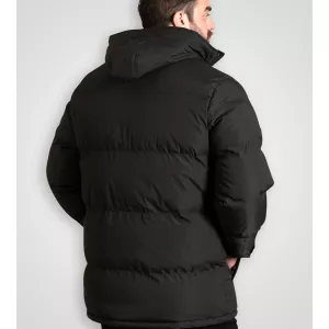 Blouson D555 WOLVERHAMPTON matelassé noir avec capuche -4XL