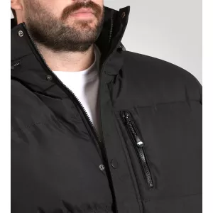 Blouson D555 WOLVERHAMPTON matelassé noir avec capuche -7XL