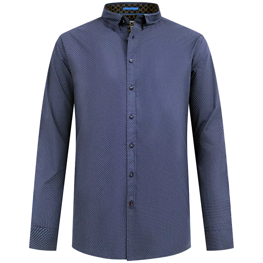 Chemise D555 MIDDLESBROUGH bleu marine micro motif-3XL