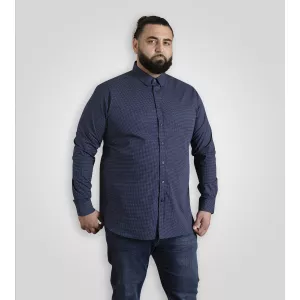 Chemise D555 MIDDLESBROUGH bleu marine micro motif-7XL