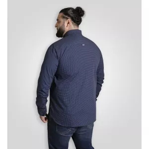 Chemise D555 MIDDLESBROUGH bleu marine micro motif-4XL