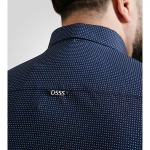 Chemise D555 MIDDLESBROUGH bleu marine micro motif-7XL