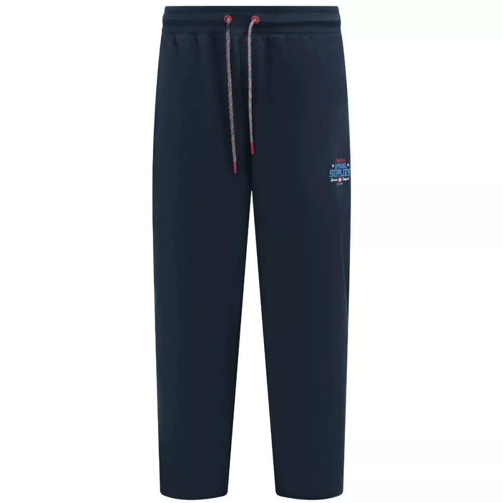 Jogging BRIDGEND bleu marine coupe droite imprimé-5XL