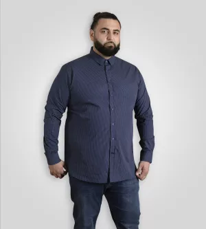 Chemise D555 MIDDLESBROUGH bleu marine micro motif - Grande Longueur-2XLT