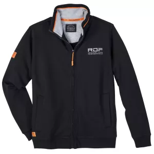 Veste zippée homme noire motif RDF
