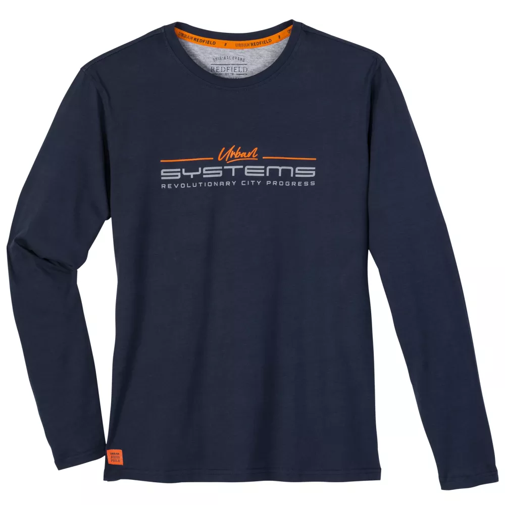 T-shirt manches longues Urban Systems bleu nuit-3XL