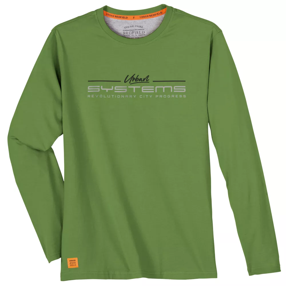 T-shirt manches longues Urban Systems vert palmier-10XL