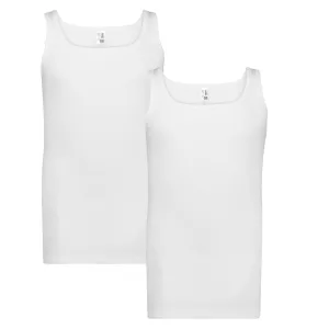 Pack de 2 maillots de corps ROYAL sans manche blanc grande taille-T14
