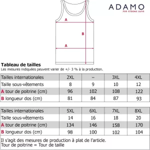 Pack de 2 maillots de corps ROYAL sans manche bleu marine grande taille-T9