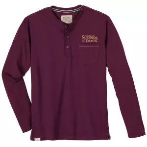 T-shirt avec poche col Henley Redfield-7XL