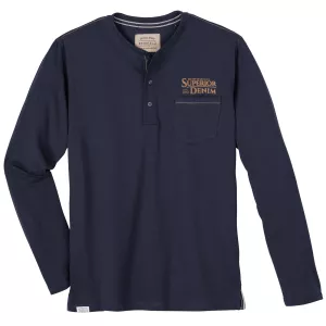 T-shirt avec poche col Henley Redfield